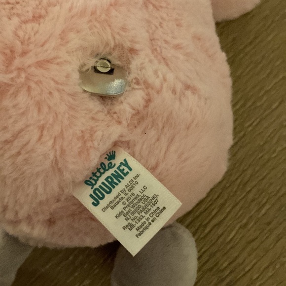 Little Journey Pink Musical Owl Plays Go To Sleep NEW 10" Plush Stuffed.  (#A) - Picture 5 of 7